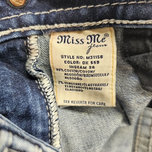 Miss Me Women's Blue Jeans, Size 26, Boot Cut, Style M3115B - Picture 11 of 14